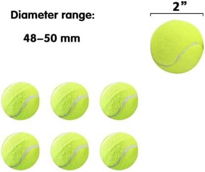 MEKAPLE 6 Pack Mini Tennis Balls for Pet Playing Fecth, 2 inch Dogs Training Tennis Balls for Small Size Dogs, Interactive Dog Playing Balls Fits 2 inch Automatic Dog Ball Launcher