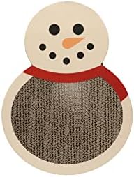 Pearhead Holiday Snowman Cat Scratch Pad, Festive Christmas Scratch Pad