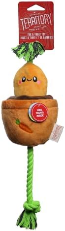 Territory Interactive Play Plush Treat-and-Tug Reward Toy for Dogs, Carrot