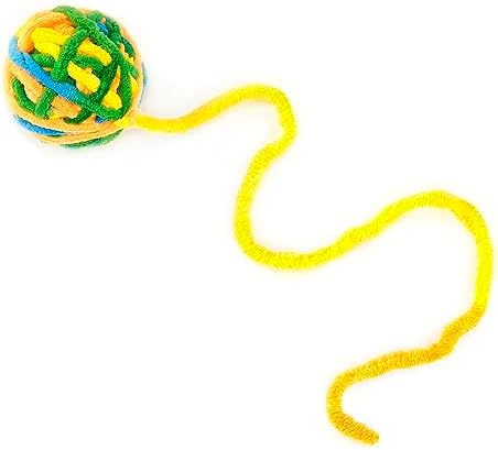 CHIWAVA 6PCS 20" Woolen Yarn Cat Toys Ball with Bell 2" Large Indoor Balls