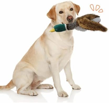 Dog Toys Interactive Mallard Duck Toy Puzzle and Squeaky Toy for Small Medium and Large Dogs Duck Toys, Stuffed Toy for Dog, Plush Toys for Dogs