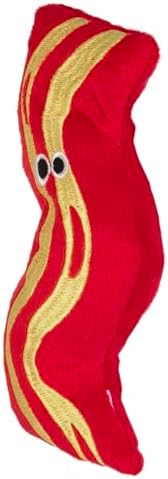 Mad Cat Bacon Kicker Breakfast Cat Toy with Catnip and Silvervine, 1 Pack