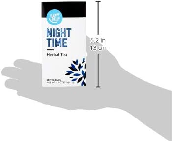 Happy Belly Amazon Grocery, Night Time Herbal Tea, Caffeine Free, 1.1 Oz, 20 Ct (Pack of 2)