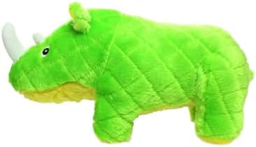 MIGHTY- Safari Rhino - Squeaker-Multiple Layers. Made Durable, Strong & Tough. Interactive Play Dog Toy (Tug, Toss & Fetch). Machine Washable & Floats