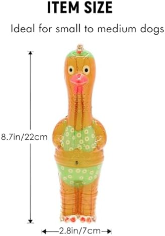 Molaxpet Squeaky Dog Toy Chicken Design with Funny Swimming Suit Chew Toy