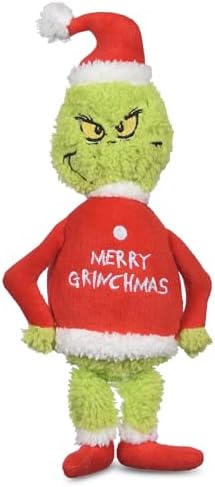 Dr. Seuss: Holiday Merry Grinchmas Grinch Plush Squeaker Toy- 9"