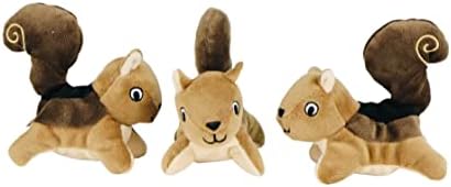 Glow Pups Hide and Seek Dog Toy, Stuffed Animal Tree House, Burrow Dog Toy, Hide and Seek Toy for Small Dogs (Replacement Animals, Squirrel)