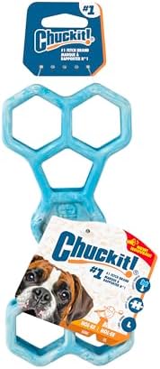 Chuckit! Holee Roller Dog Treat Puzzle Bone, Large, Blue – Interactive Treat & Chew Puzzle Toy for Dogs 60–100 lb – Durable Rubber Bone‑Shaped Fetch Toy for Mental Stimulation – Pack of 1