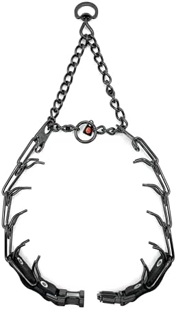 Herm Sprenger Prong Collar for Dogs Training – Quick Release Buckle & Swivel Ring for Easy Use – Made of Durable Steel Chrome Plated in Germany– 3.2mm Prongs for Large Dogs with 20-26" Neck