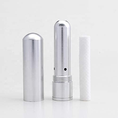 3 Essential Oil Aromatherapy Inhalers with Cotton Wicks – Multi-Color – Empty Reusable Nasal Inhaler Tubes Made of Medical-Grade Aluminum – Travel Friendly Personal Diffusers for Stress Anxiety Relief