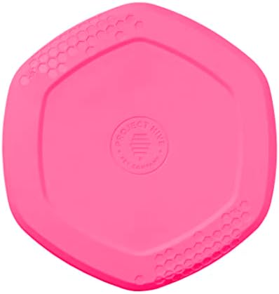 PROJECT HIVE ·PET COMPANY· Dog disc - Great for Fetch - Includes a Lick mat on Back - Floats in Water, Smooth Glide - Made in The USA (Wild Berry)