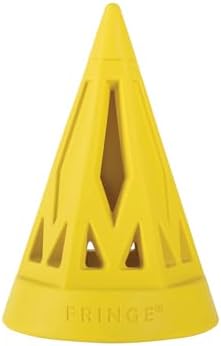Fringe Studio You Cone DO IT! Yellow Rubber Dog Toy, Pet Shop Collection (518040)