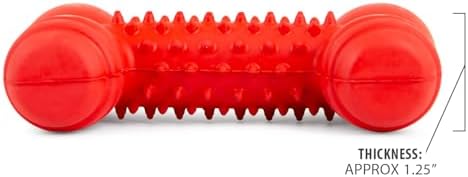 Jeffers Pet Natural Rubber Dog Chew Toy – Red Bone with Dental Teeth, Small – Vanilla Scent, Durable, Non-Toxic, Dishwasher Safe, Interactive Fetch & Tug Toy - Perfect for Training