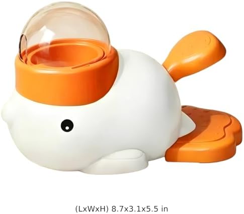 Duck Shaped Dog Treat Dispenser, Interactive Pet Puzzle Feeder Toy, Automatic Pet Food Launcher for Cats, Relieves Boredom, Encourages Slower Eating