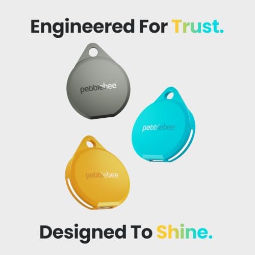 Pebblebee Clip 5 Bluetooth Tracker Tag, 130dB Siren | Creamsicle Crush | Alt to Air Tag & Android Trackers | LED Strobe, 12-Month Battery, Alert Safety Mode