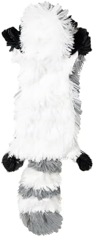 FGA MARKETPLACE Racoon Flat NO Stuffing NO Squeak Plush Dog Toy, Funny Style Will Entertain Your Pet for Hours, Recommended for Small and Medium Dog 21 INCH Long