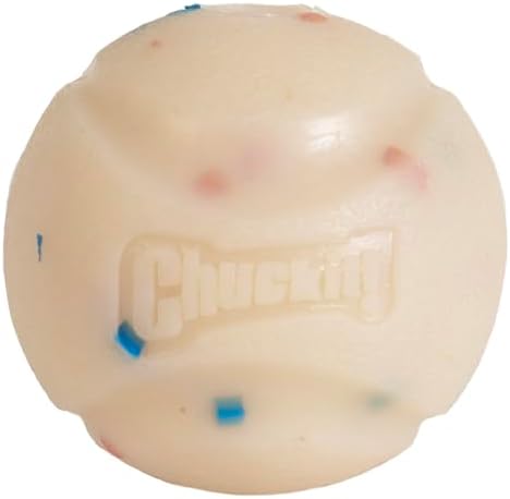 Chuckit! Birthday Fetch Ball, Medium (2.5 Inch Diameter), for Dogs 20-60 lbs (Pack of 12)