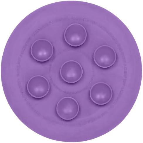 LickiMat UFO Purple - Perfect Bathing and Shower Ditractor. Natural Rubber LickiMat with Soother Nubs. runny Treats. Unique Food and Dribble Catcher Design. Suitable for All Flat Surfaces.