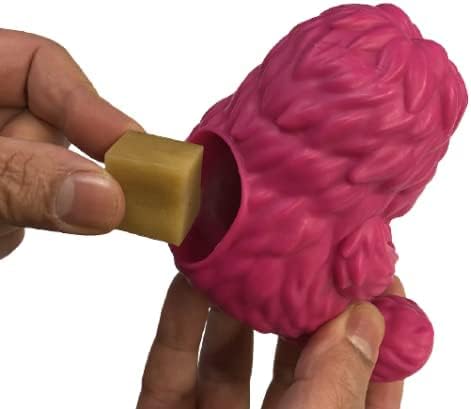 Yeti Puff & Play Interactive Dog Toy, Nugget Treat Dispenser, Pink Yeti
