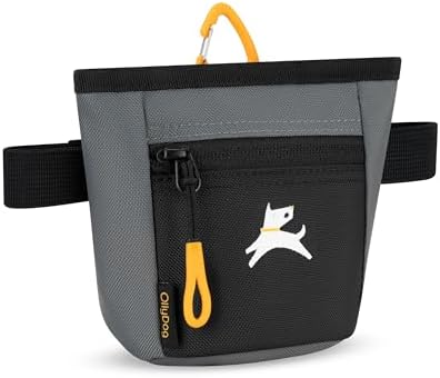 OllyDog, Goodie Treat Bag, Dog Treat Training Pouch | Magnetic Closure | 3 Ways to Wear | Hands-Free Waist Belt | Water-Resistant Recycled Vegan Fabric (Castle Rock)