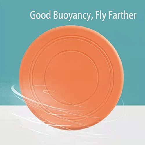 coldchill 7 Inch Dog Flying Disc, Puppy Flyer Toy React Faster Training Interactive Toys for Small Medium Dog, Lightweight Durable and Water Resistant Floating Saucer (Green+Orange)