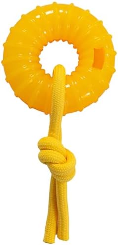 Outward Hound Gummiez Peach Ring 2-in-1 Dental Dog Chew Toy and Treat Stuffer Game, Peach Scent