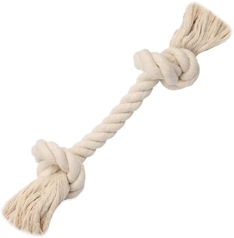 Barida Pet Supplies 100% Natural Cotton Rope Dog Toys, Premium White Cotton Dog Chew Toys, Puppy Chew Ropes for Teething, Tough Ropes for Puppy, Small and Medium Dogs