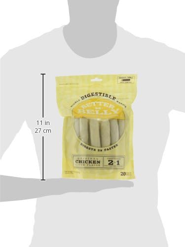 Better Belly Originals Small Roll Highly Digestible Dog Treats, 20 Count | With Real Chicken Liver Flavor, Long-Lasting Digestible Chew, No Grain Added, No Artificial Colors Or Flavors, For Adult Dogs