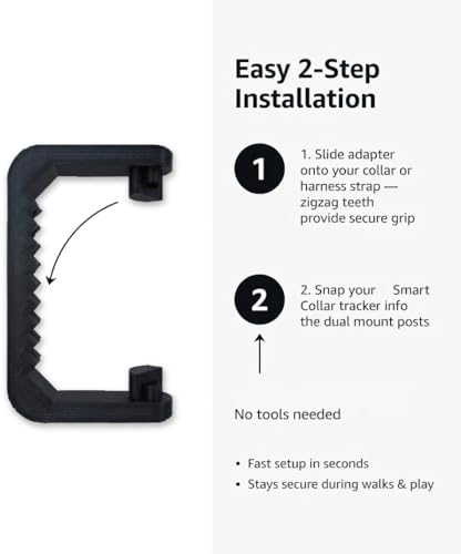 Dog Collar and Harness Adapter Compatible with Fi Smart Collar - Includes Narrow, Normal, and Wide Sizes for Any Strap Thickness - Quick Installation, Stable and Reliable (Narrow)