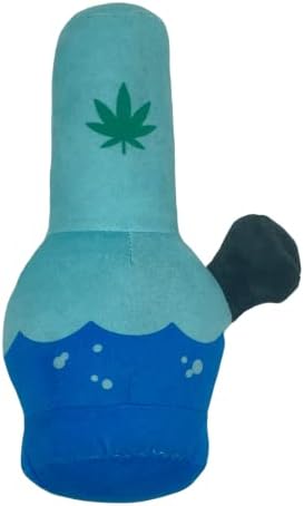 Water Pipe Dog Toy Funny Stuffed Squeaker Chew Weed Plush for Puppies
