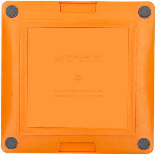 LickiMat Tuff, Heavy-Duty Buddy, Dog Slow Feeder Lick Mat, Boredom Anxiety Reducer; Perfect for Food, Treats, Yogurt, or Peanut Butter, Fun Alternative to a Slow Feed Dog Bowl, Orange