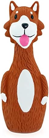 CHIWAVA 3PCS 5.7'' Squeaky Latex Short Standing Stick Toy for Small Dogs