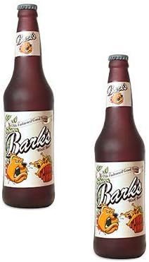 SILLY SQUEAKERS Tuffy 2 Pack Beer Bottle Dog Toy: Squeaky Dog Toy, Washable and Floats, Vinyl