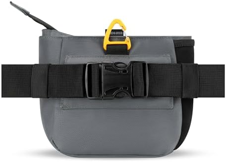 OllyDog Backcountry Day Bag | Dog Training Treat Pouch | Eco-Friendly Recycled Fabric Fanny Pack with Zipper Closure, Built-in Poop Bag Dispenser & Adjustable Waist Belt (Castle Rock)