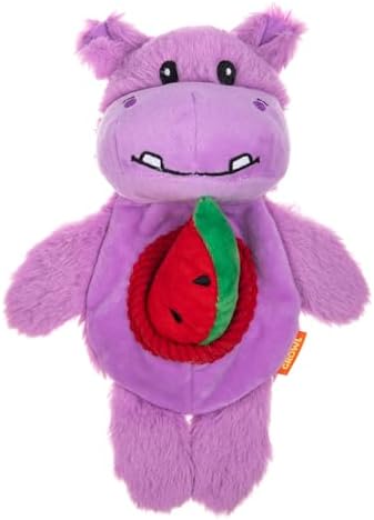 Snackerz Plush Dog Toy - Ruff Guard Technology - Large Squeaker & Hidden Fruit with Squeaker for Burrowing Fun and Interactive Play - Squeaky Dog Toys Suitable for All Breeds