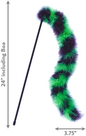 KONG Cat Teaser Wand Toy - Encourages Pouncing & Batting (Twisted Boa)