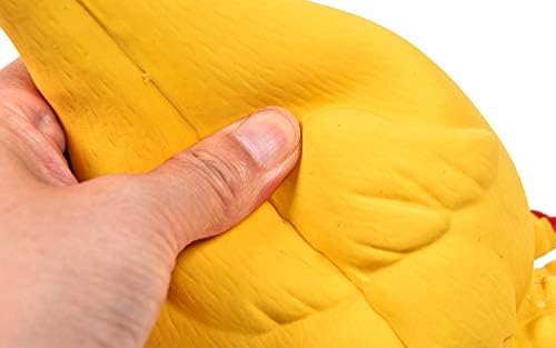 Tamu style Rubber Chicken Dog Toy, 11-Inch Yellow Screaming Squeaky Toy