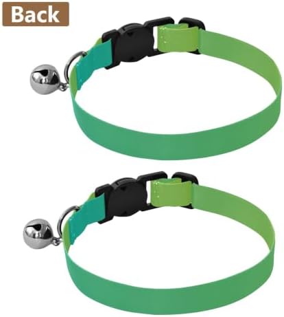 Green Gradient Pet Collar 2 Pack Lightweight Small Dog Collar Adjustable Length 10.6" to 17.1"