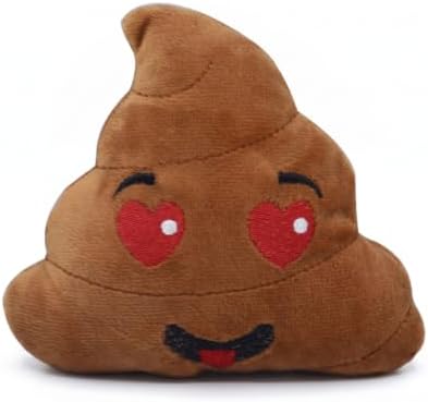 Funny Poop Plush Squeaky Dog Toy, Dental Chew for Small Dogs