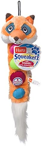 Hartz Squeakerz Stuffing-Free Plush Woodland Animal Dog Toy