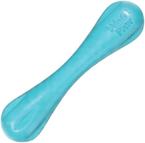 WEST PAW Zogoflex Hurley Dog Bone Chew Toy – Floatable Pet Toys for Aggressive Chewers, Catch, Fetch – Bright-Colored Bones for Dogs – Recyclable, Dishwasher-Safe, Non-Toxic, Large, Teal