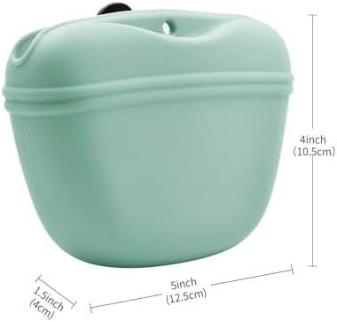 AUDWUD Silicone Dog Treat Pouch with Clicker Magnetic Closure Secure Clip