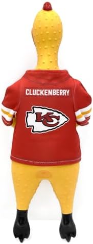 Littlearth NFL Team Rubber Chicken Pet Toy - Officially Licensed Teams