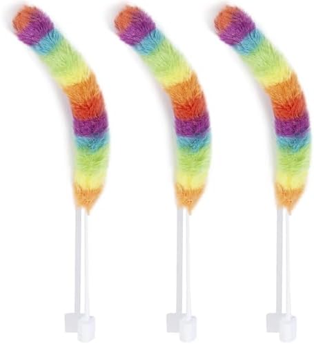 Interactive Cat Toys for Indoor Cats,Replacements(3 Plush Tail Wands)