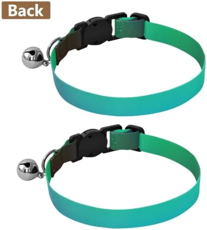 2 Pack Cat Collars Vibrant Colors Cat Bell Collar, Adjustable Length 10.6" to 17.1"