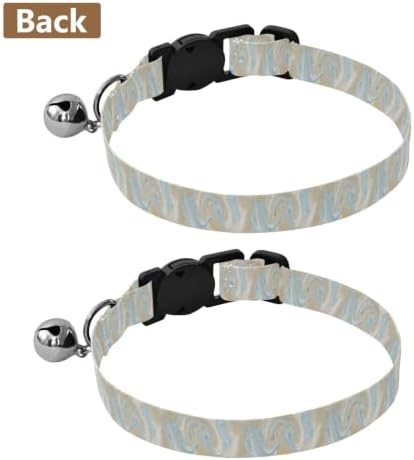 Swirling Beige Dog Collar 2 Pack Collars for Cats Adjustable 10.6 to 17.1 Inches