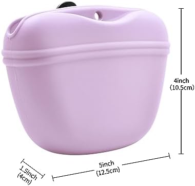 AUDWUD Silicone Dog Treat Pouch with Clicker Magnetic Closure Secure Clip