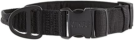 KONG Ultra Durable Padded Comfort Handle Dog Collar (Medium, Black)