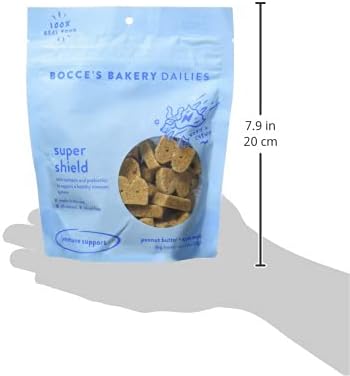 Bocce's Bakery Super Shield Soft & Chewy Dog Treats, PB & Apple (6 oz) | Oven Baked, Wheat-Free Everyday Dog Treat Cookies - Made with Real, Limited Ingredients and Baked in The USA