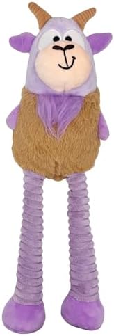 Huxley & Kent Funny Dog Toy w/Squeaker – Power Plush Squeaky Dog Toys for Small, Medium & Large Dogs – Soft Stuffed Animal for Indoor Play & Fetch - Squeak to Crunch - Lankies Vincent Van Goat, Large | Crunchy Bottle Core, Crinkle Legs & Squeaky feet, ...